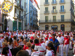 The Spanish fiesta of San Fermines in Pamplona