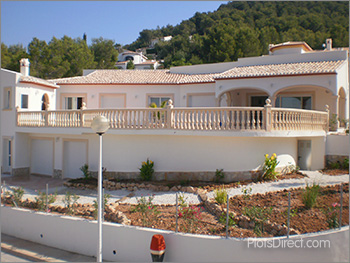 Exterior view of the constructed villa