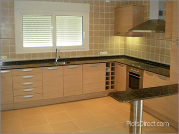 The newly built kitchen